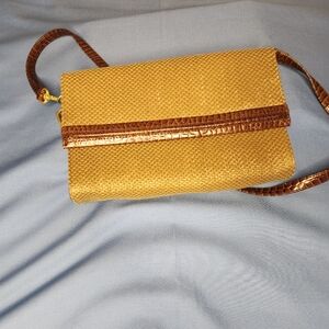 Liz Claiborne, Textured Clutch with Brown Strap
